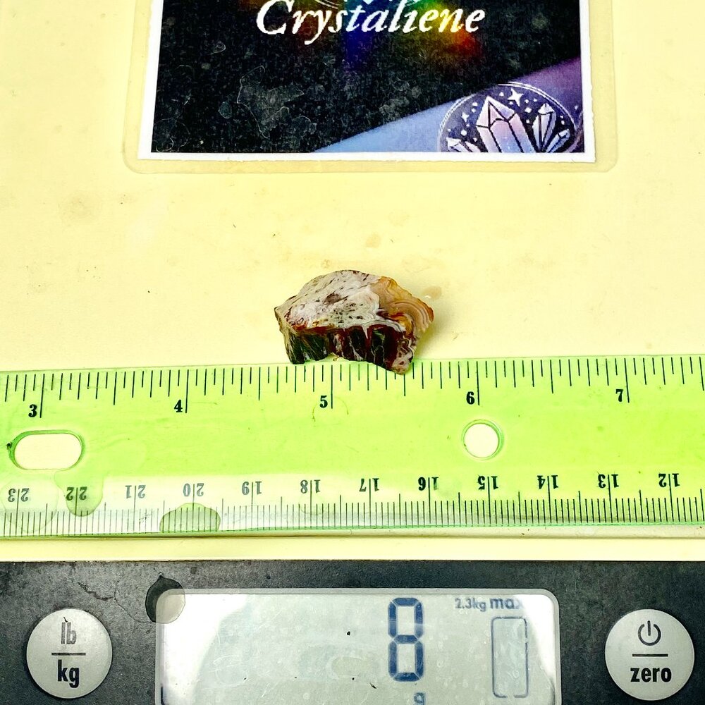 Mexican Crazy Lace Agate, Raw Rough Natural Lapidary Cabochon Material - Picture 11 of 11